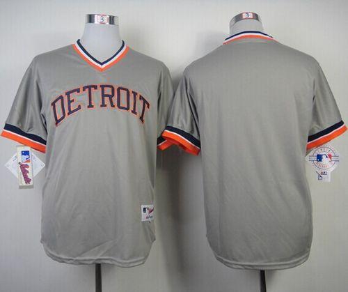 Tigers Blank Grey 1984 Turn Back The Clock Stitched MLB Jersey - Click Image to Close